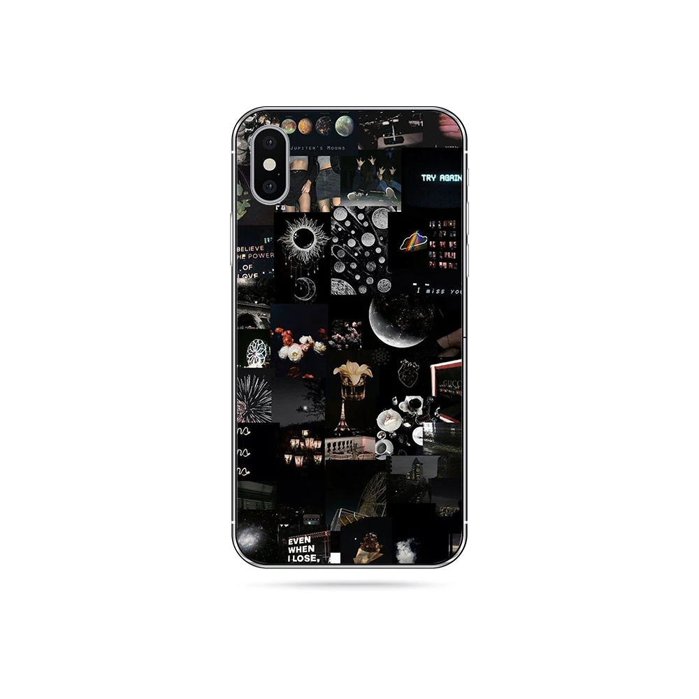 Eletei белого и черного цвета с цитатами чехол для iPhone X XR XS Max 6 S 7 8plus небо сердце
