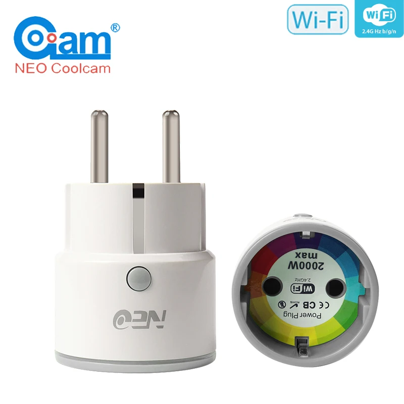 

NEO COOLCAM Wifi Smart Plug EU Socket Support Alexa,Google Home,IFTTT Outlet With Timer and Remote Control Via Mobile Phone