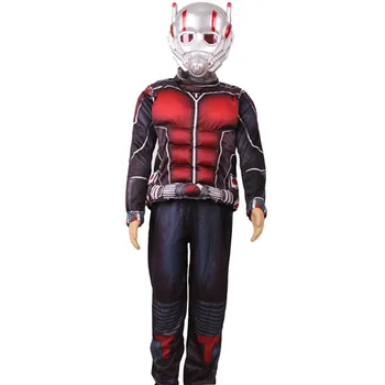 

Costumes Kids Ant Man Children New Superhero Fancy Dress Movie Ant Man Christmas New Year Party Costume LED Masks