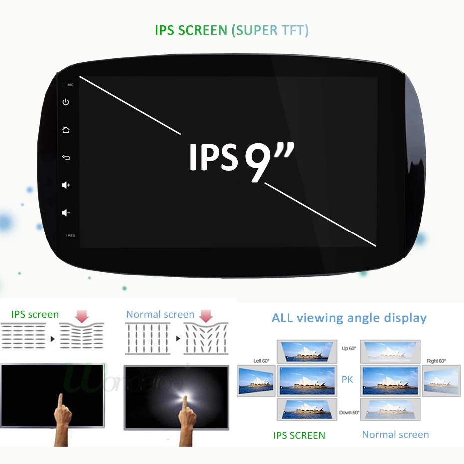 Discount DSP IPS Android 9.0 4G 64G Car GPS For Mercedes Benz SMART 2016 multimedia radio stereo audio navigation screen no DVD PLAYER 4