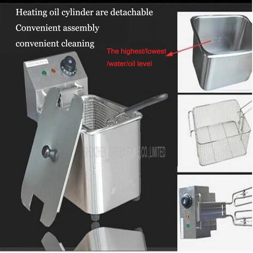 1 шт. FY-4L коммерческих одноцилиндровый открыть Фрайер курица жарки оборудования коммерческих фритюрница