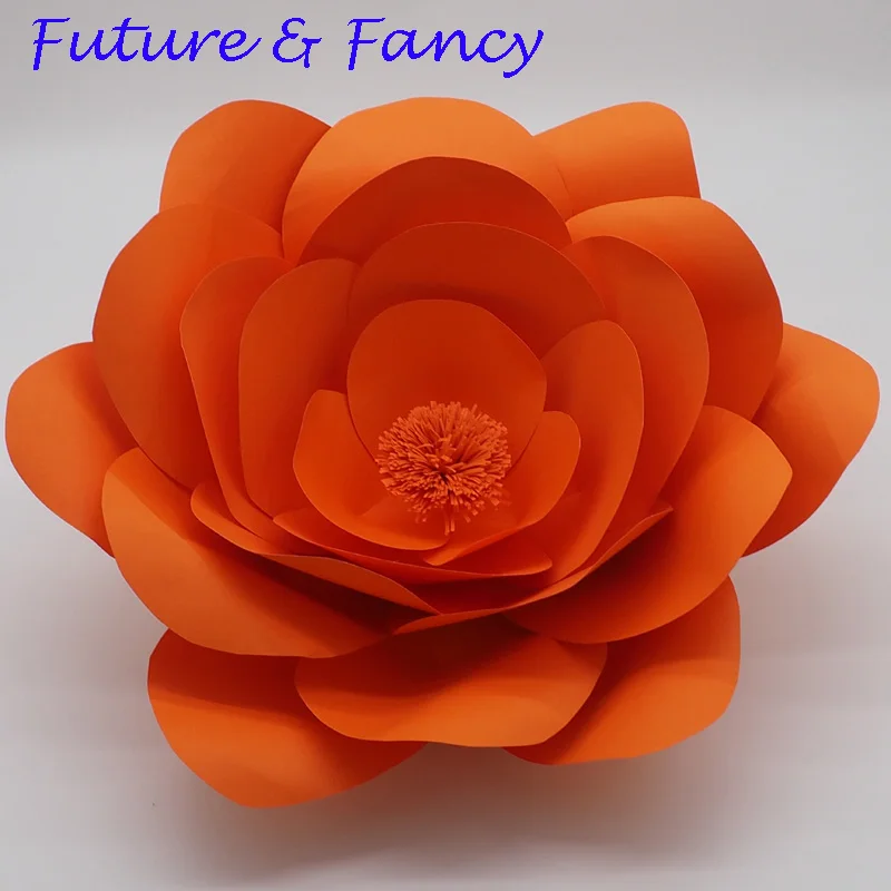 1 Piece 45CM Black Giant Paper Flower For Wedding Backdrops Window Display  Kids' Room Decorations