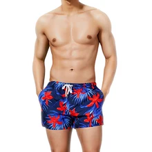 Мужские летние пляжные шорты с принтом дышащие брюки быстросохнущие повседневные шорты приморский праздник плавки