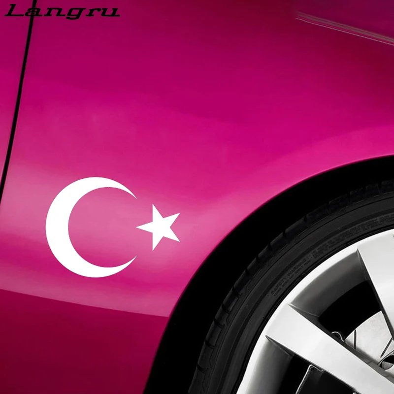 Langru ислам флаг Турции звезда половина моды Личность творчество виниловая