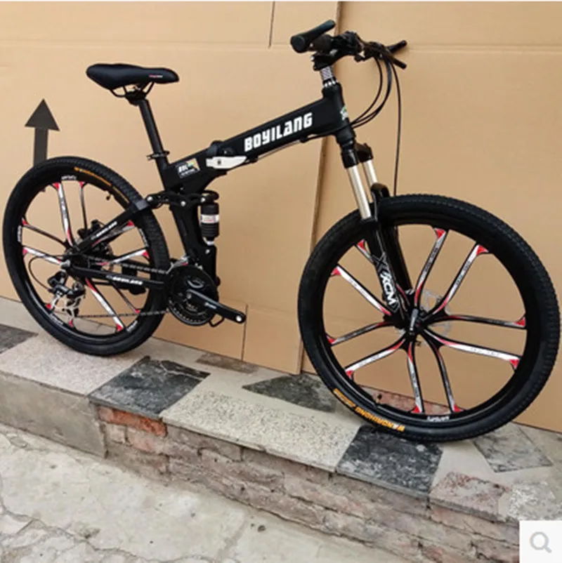 Bicicletta pieghevole mountain bike bicicletta da corsa su strada 21/24/27/30  velocità freni a disco In Alluminio da 26 pollici telaio in lega ruota In  lega di Magnesio|folding bicycle|mountain bike roadbicycle mountain -