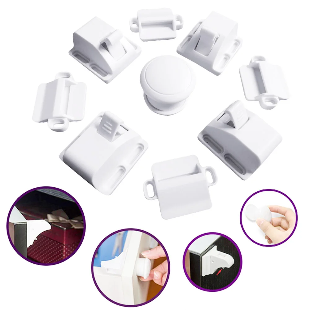 

Magnetic Lock Set Child Baby Safety Protection Security Invisible For Cabinet Door Drawer JA55