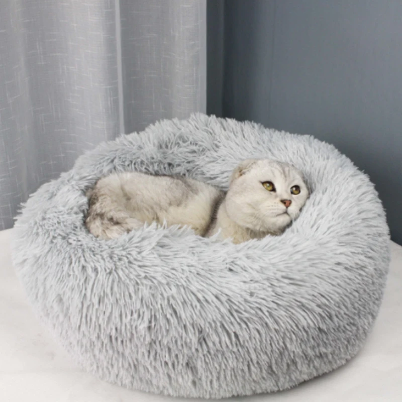  Super Soft Pet Bed Kennel Dog Round bed Cat Winter Warm Sleeping Bag Puppy Cushion Mat Pet Deep Sle