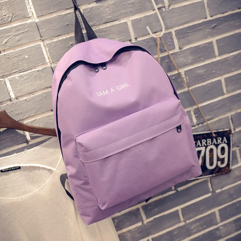 

Fashion Women Letters Embroidery Canvas Backpack School Student Teenage Girl Backpacks Traveling Rucksack KA-BEST