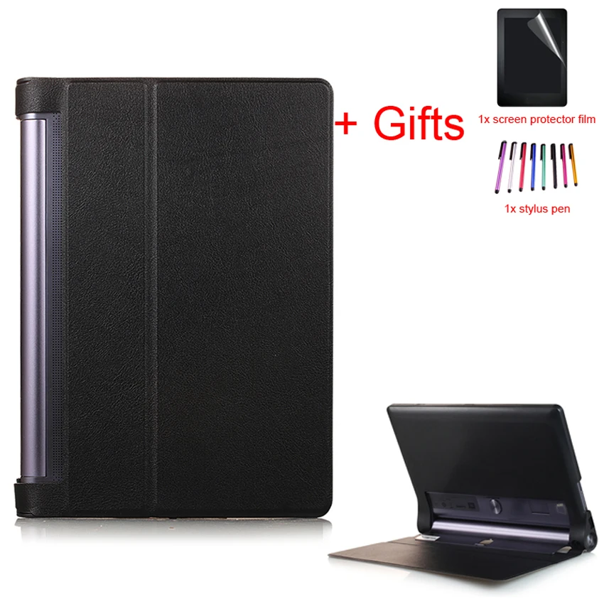 

PU Leather Case for Lenovo YOGA TAB3 PRO 10.1 X90L/F & Yoga TAB3 Plus 10.1 YT-X703 eBook 10.1 Inch Tablet Case+Stylus+Film