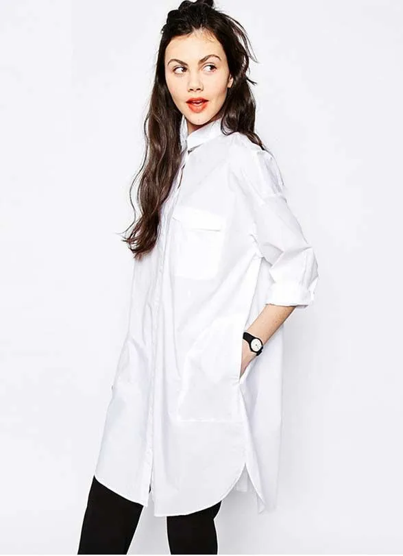 white polo shirt dress