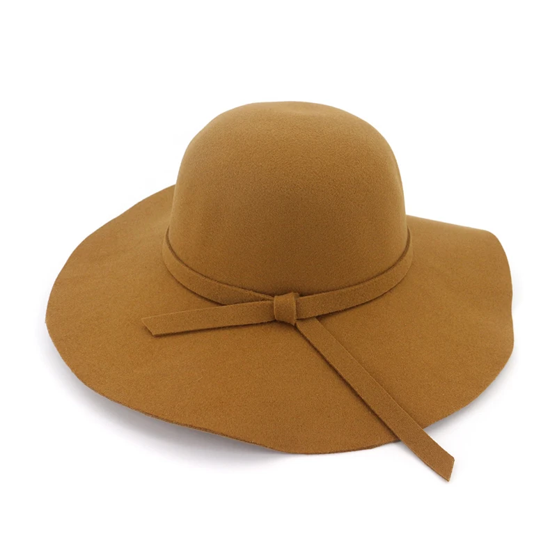 Высокое качество, Осень-зима, Женская шерстяная фетровая шляпа с широкими полями, модные фетровые шляпы для женщин, для леди, официальная шляпа-котелок, Дерби для женщин - Цвет: Хаки