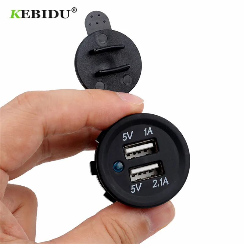 

Waterproof Dual USB Port Car Charger Cigarette Lighter Socket Plug Mobile Phone Smart Charging Adapter for car boat motorcycle