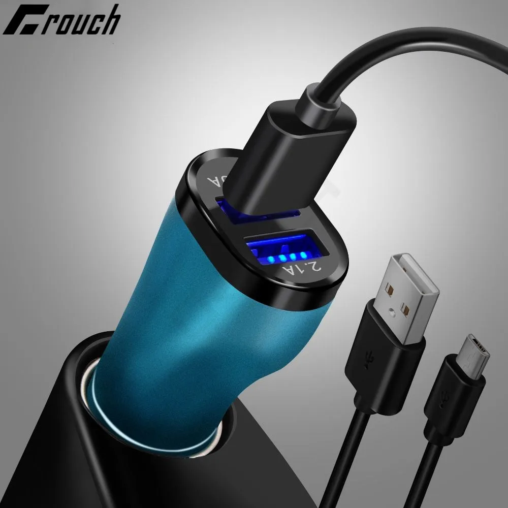 Car charger dual usb charger 5v 2 1a fast charging cell phone car 
