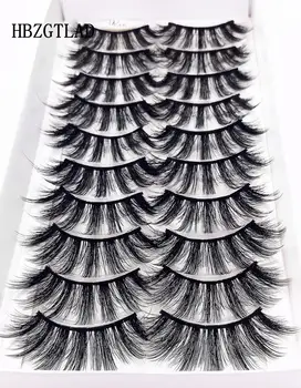 

HBZGTLAD 10 pairs 100% mink eyelashes natural 3d mink lashes beauty essentials 3d false lashes false eyelashes full strip lashes