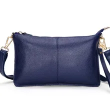 2016 En Cuir Véritable Femmes Embrayage Sacs Organisateur Bourse de peau de Vache Enveloppe de Soirée Sacs À Main Épaule Petit Dames Esthéticienne