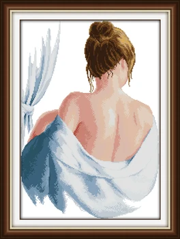 

Bathing Counted 11CT Printed 14CT DMC Cross Stitch Set DIY Chinese Cotton Cross-stitch Kit Embroidery Needlework