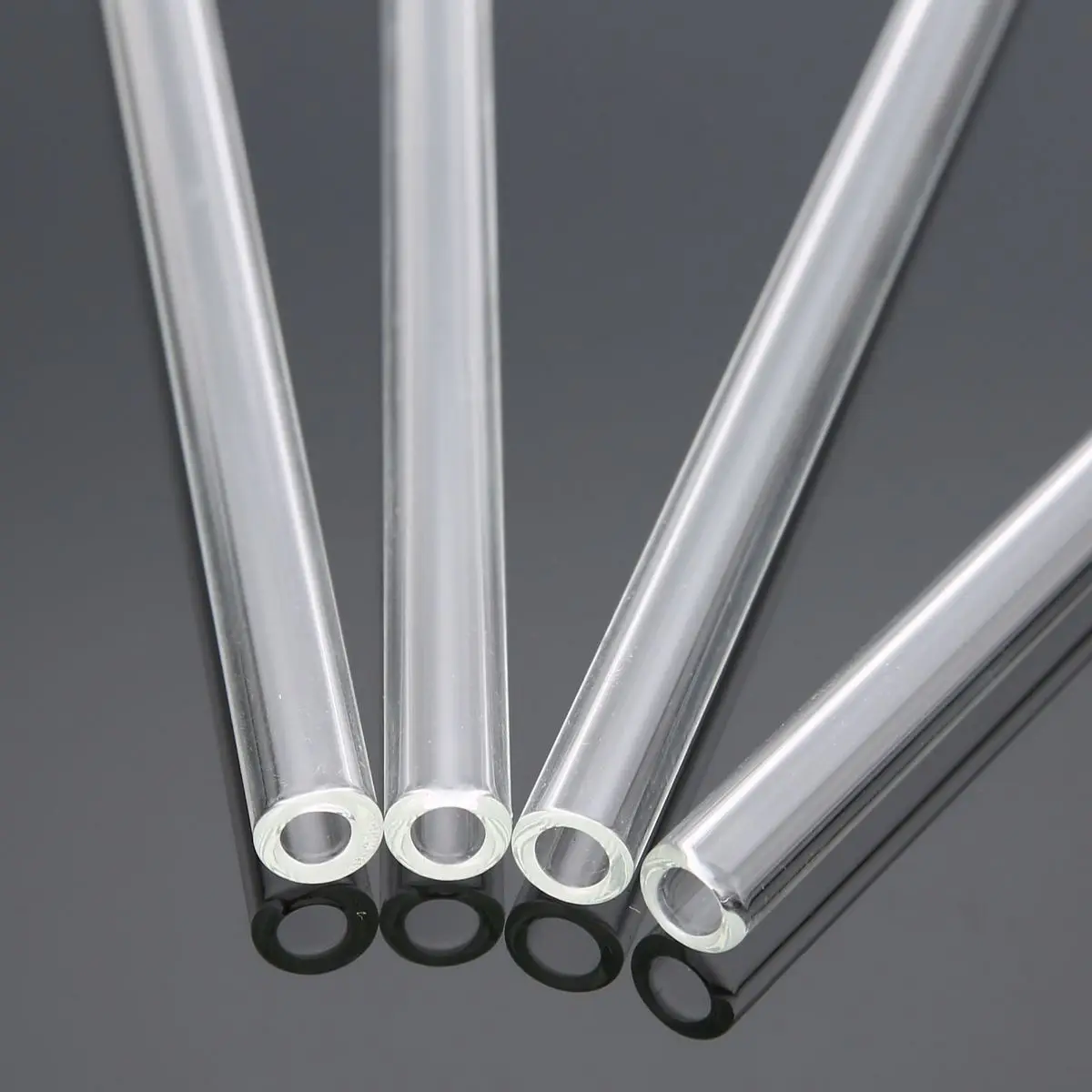 4Pcs Reusable Glass Water Drinking Straws with Cleaning Brush Temperature Resistant Environmental for Wedding Birthday Party