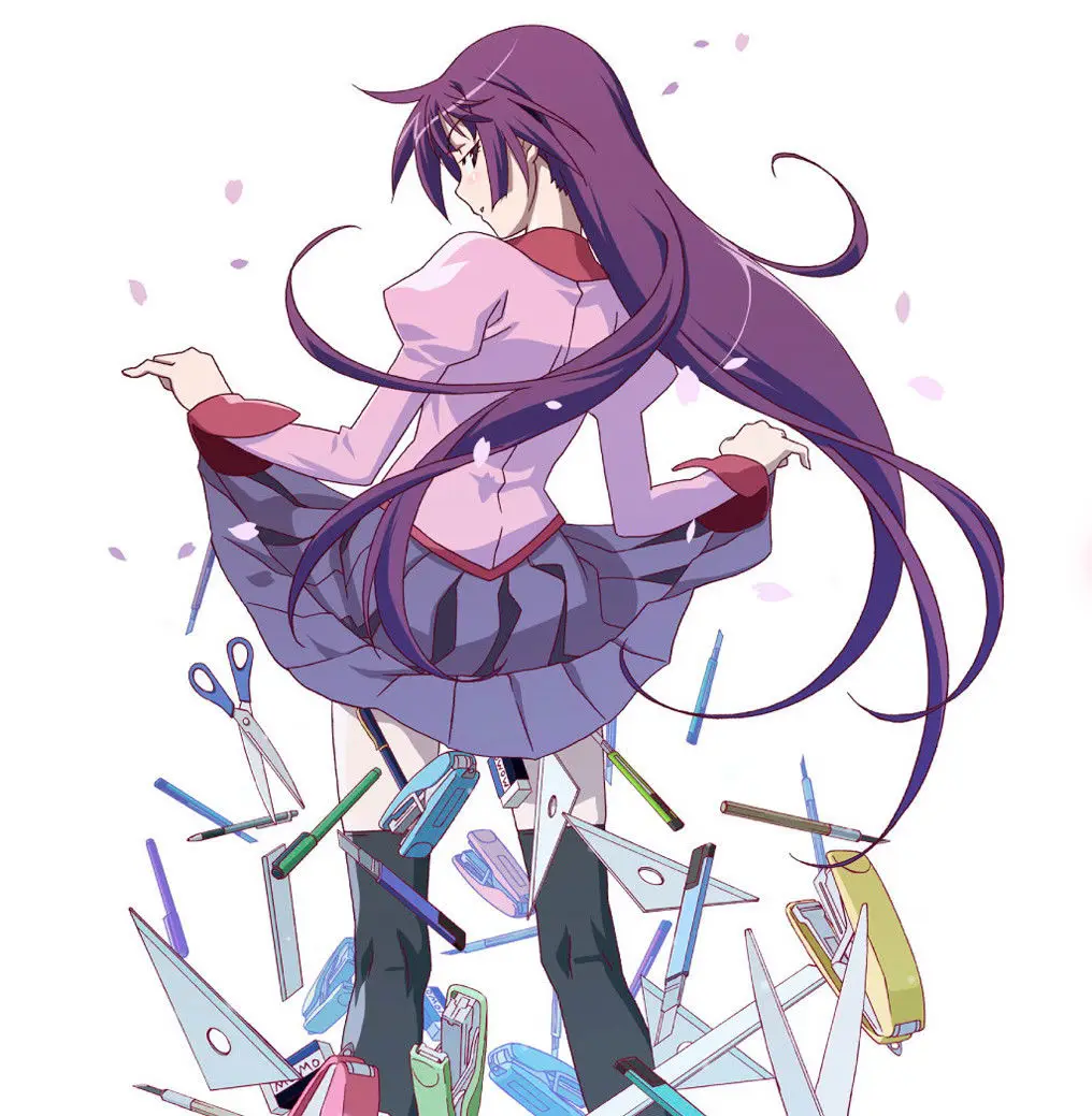 

Bakemonogatari Senjougahara Hitagi Fabric poster 24 x 24" Decor 26