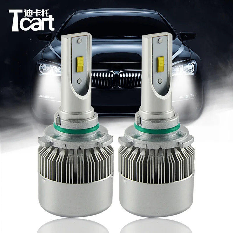

Tcart 2PCS Auto Led Headlight Car Led Head lamp High Beam C6F 6000K White 9005 HB3 36W 3800LM For Toyota Prius Corolla 2007-2015