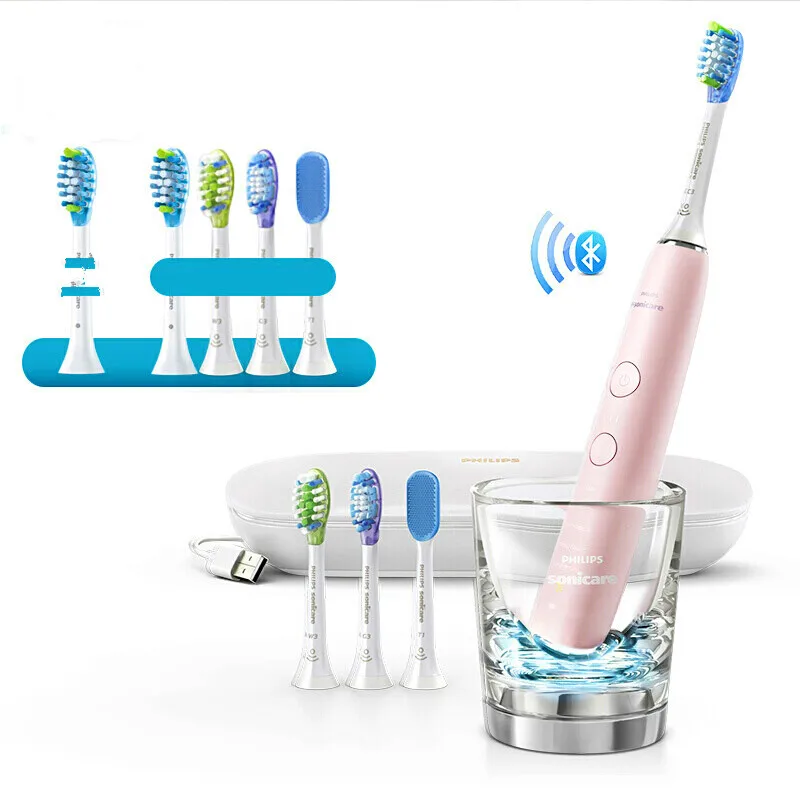 

Bluetooth Edition of Electric Toothbrush Adult Acoustic Vibration (with Brush Head * 4 Charged Travel Box + Charged Glass)