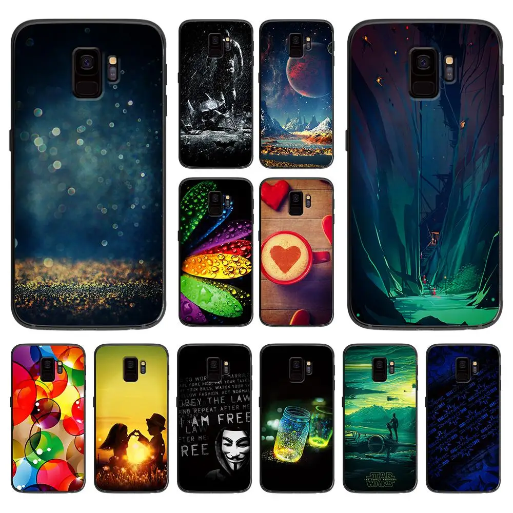 Цветной темно сердец воздушных шаров для samsung Galaxy A5 A6 A7 A8 A9 2018 2019 плюс M10 M20 M30 мягкий