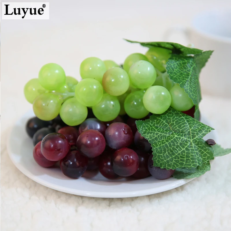 Luyue, 3 шт./лот, искусственное растение, имитация фруктов, виноград, сад, пластик, поддельные декоративные фрукты для дома, свадьбы, вечеринки, декор для сада