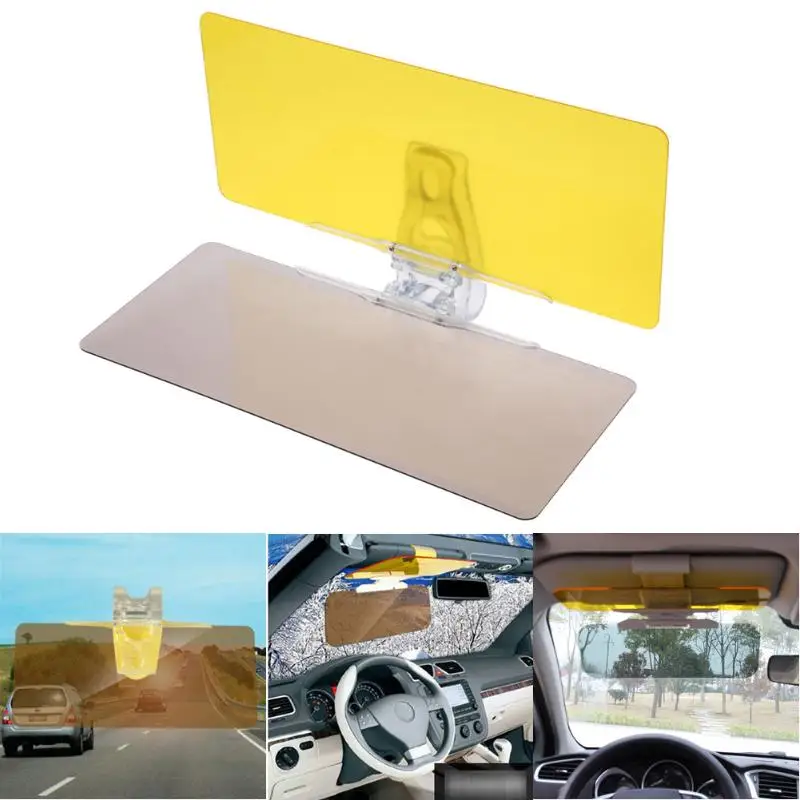 1Pcs Car Sun Visor HD Anti Sunlight Dazzling Goggle Day Night Vision Driving Mirror UV Fold Flip Down Clear View Car Styling