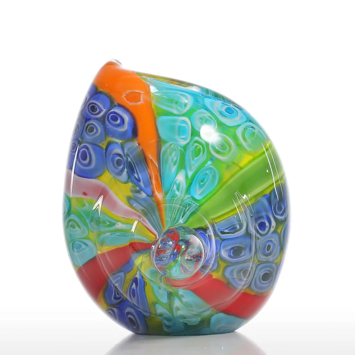 Goedkoop Tooarts Kleurrijke Zee Shell Gift Glas Ornament Dier Beeldje Handblown Home Decor Multicolor Woondecoratie Decoratieve Ambachten