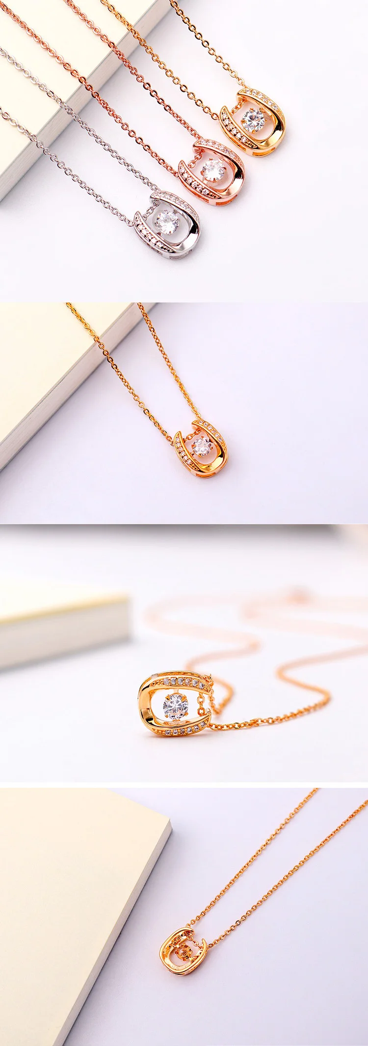 ANKA Мода подковы циркония кулон ожерелье для женщин высокое количество ювелирных изделий для подарка AAA циркония#133929