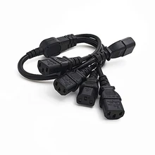 IEC 320 C14 Male Plug to 4XC13 Female Y Type Splitter Power Cord , C14 to 4 x C13, 250V/10A 0.6M Extension Cord IEC 320 C14 Male Plug to 4XC13 Female Y Type Splitter Power Cord , C14 to 4 x C13, 250V/10A 0.6M Extension Cord