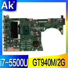 AK с i7-5500 процессора 4 GB/Оперативная память GT940M/2 GB Q551LB материнская плата для ASUS Q551L Q551LB Q551LN Материнская плата ноутбука
