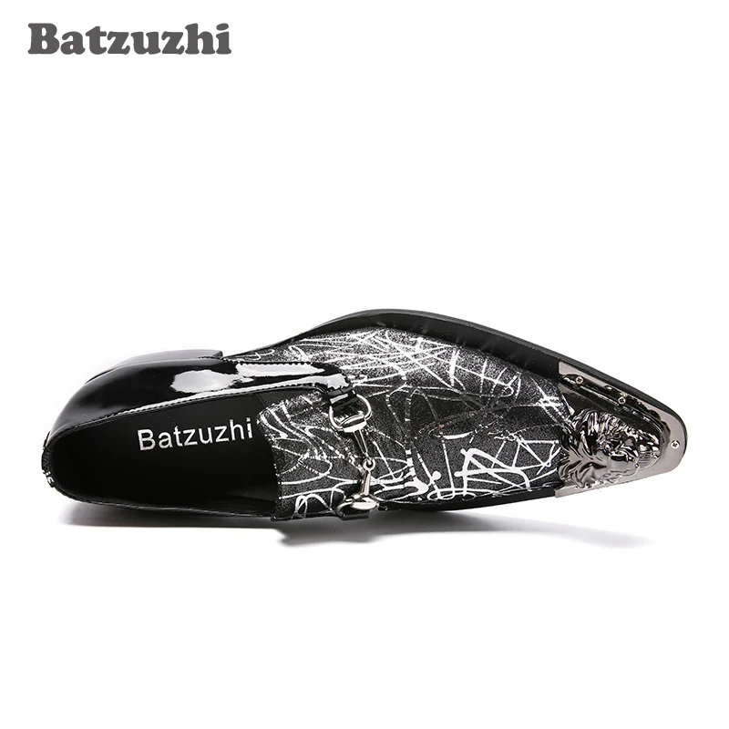 Batzuzhi 3 Homens Dos Artesanais Apontou Formais De Cm Masculino Vestido Sapato Sapatos Picture As Genuíno Toe Luxo Couro Saltos rrxzdvRw