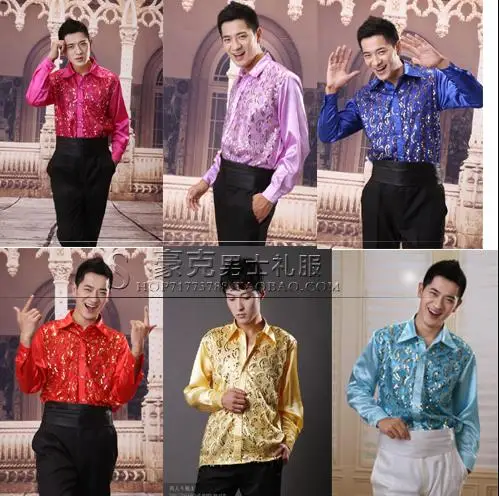 Известный бренд красные фиолетовые пайетки весенняя одежда мужские рубашки с длинным рукавом slim fit мужские платья рубашки для певицы для сцены брендовая одежда