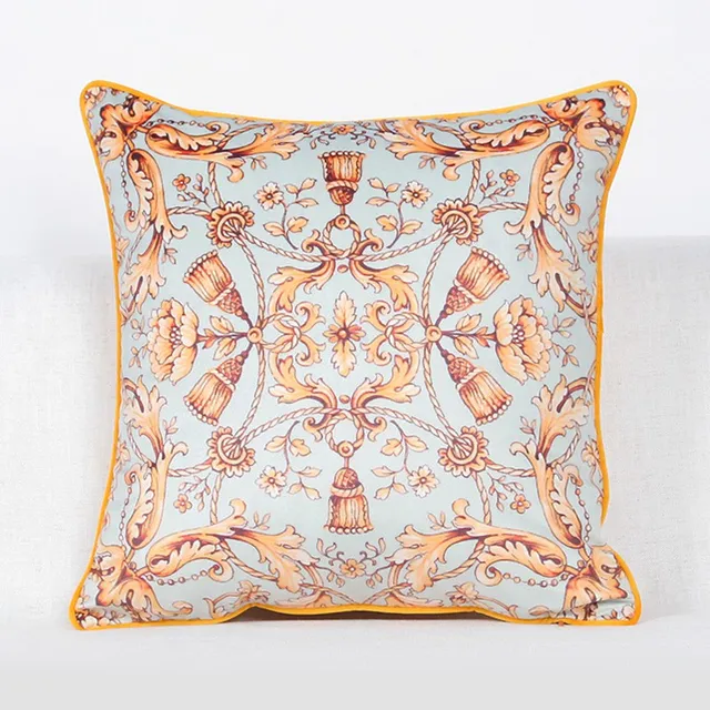 Royal velvet pillow cover Classical Luxury Europe French style pillowcase hot print backrest