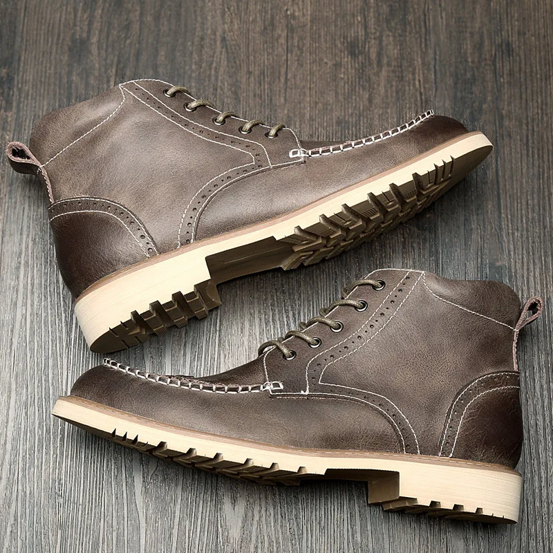 Todo Martin Retro Del Puntera Británico Hombres gris Para Vaquero Acero Cuero fósforo Negro Militares Genuino Otoño Zurriago Invierno Los Hombre Zapatos De Botas rnnvqx0F