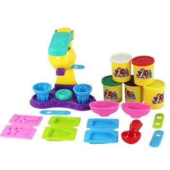 

Children 3D Ice Cream Plasticine Mold Modeling Clay Kit with Color Plasticine Clay and Modeling Mud Playset Kids Educational Toy