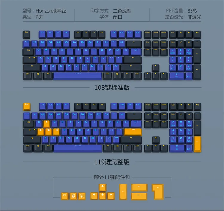 108 шт./упак. Akko X уточка PBT два Цвет клавишный колпачок механическая клавиатура колпачки шоколад/Horizon/Mid-ночь/клоун/queen