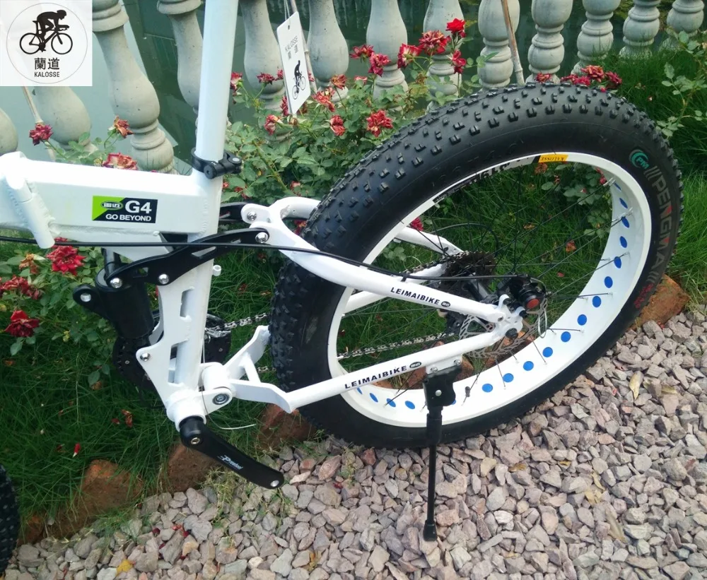 Cheap Kalosse 26*4.0 tires  21/24/27/30 speed  Folding  snow/beach  bicycle 26*17inch  new cycling bicicleta mountain bike bicycle 5