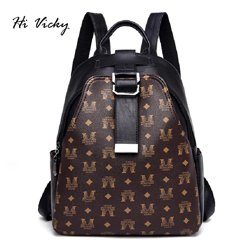 

Famous Brand Women Backpack Pu Leather School Bags Mochilas Mochila Feminina Bolsas Mujer Backpacks Rugzak Back Pack Bag 2019