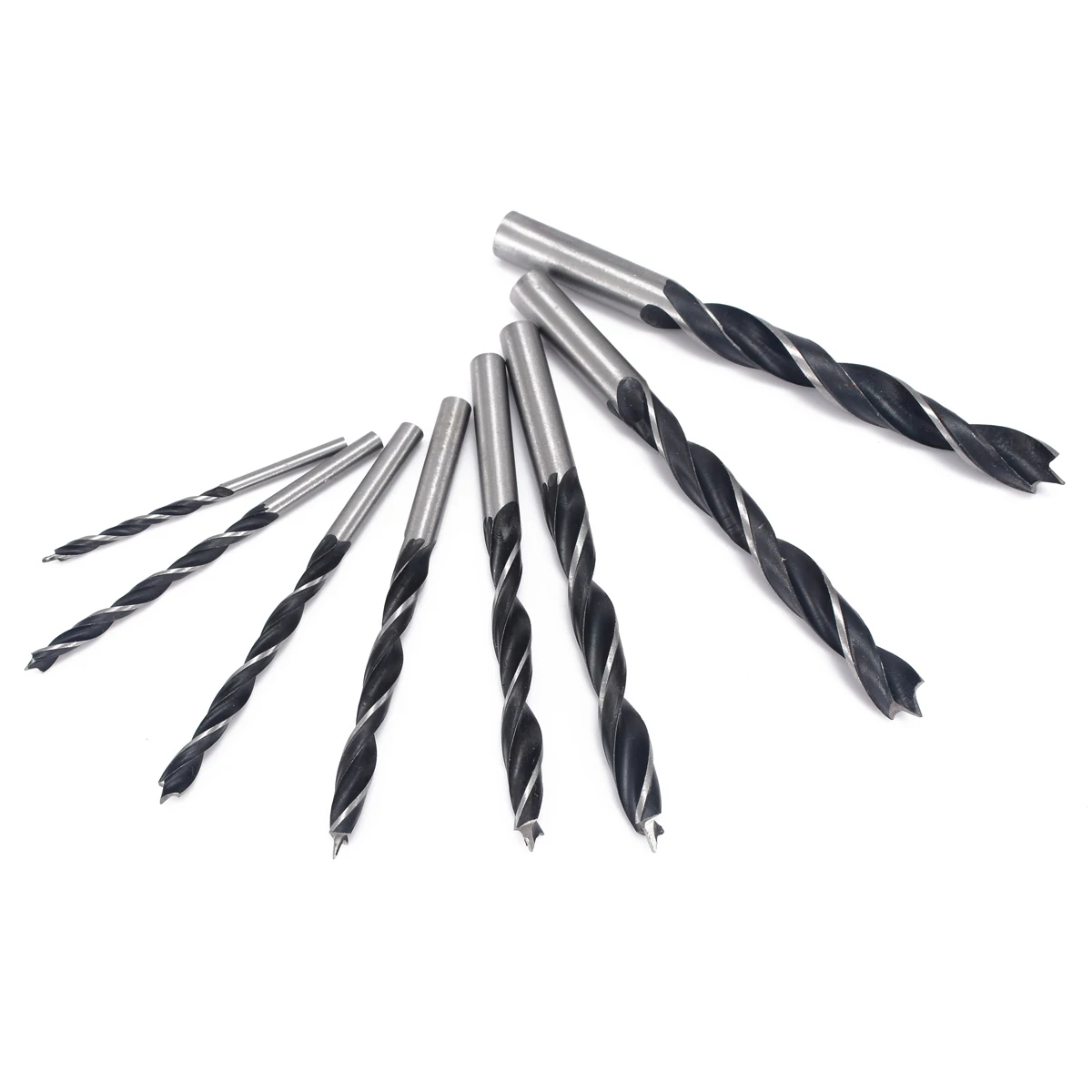 8Pcs Woodworking Metal Wood Drill Bits Kits 3/4/5/6/7/8/9/10mm High Carbon Steel Twist Drill Bit