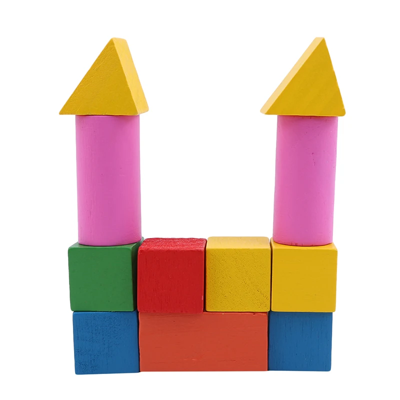 

1Set Wooden Geometric Solids 3-D Shapes Montessori Learning Education Math Toys Resources For School Home