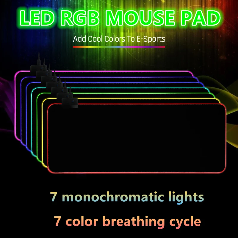 800x300 см LED RGB коврик для мыши освещение игровой светящаяся светодиодная