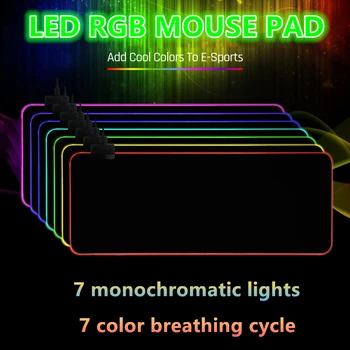 

800x300cm LED RGB mouse pad Lighting gaming mousepad glowing LED extend Illuminated Keyboard colorful non-slip for computer PC