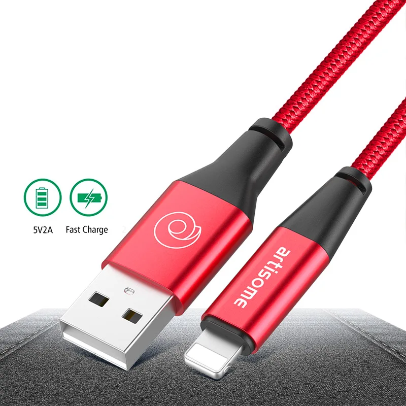 Artisome USB Cable For iPhone XS MAX Fast Charging Cable For iPhone X 8 7 6 s 2A USB Charging Data Cable Mobile Phone Cables     (6)