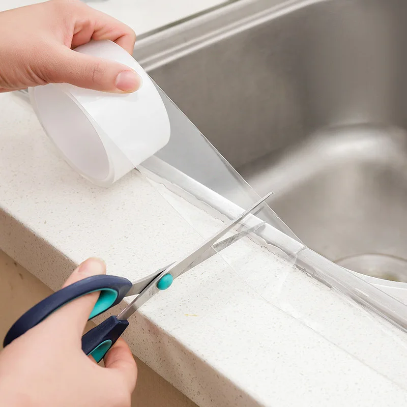 

Kitchen Sink Waterproof Mildew Strong Self-adhesive Transparent Tape Bathroom Toilet Crevice Strip Self-adhesive Pool Water Seal