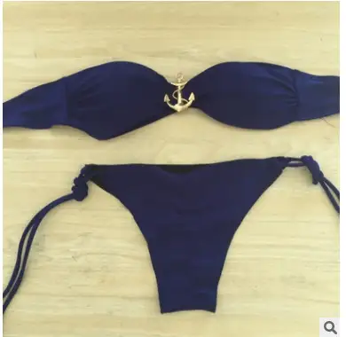 navy blue anchor bikini