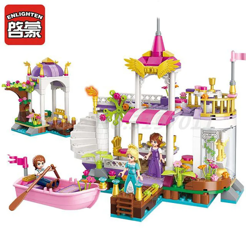 

Enlighten 2607 Building Block Girls Friends Princess Leah Lakeside Party 3 Figures 358pcs Bricks Toy For Girl Christmas Gifts
