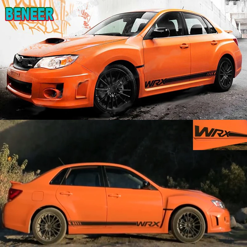 2pcs kk WRX car body sticker for SUBARU STI WRX