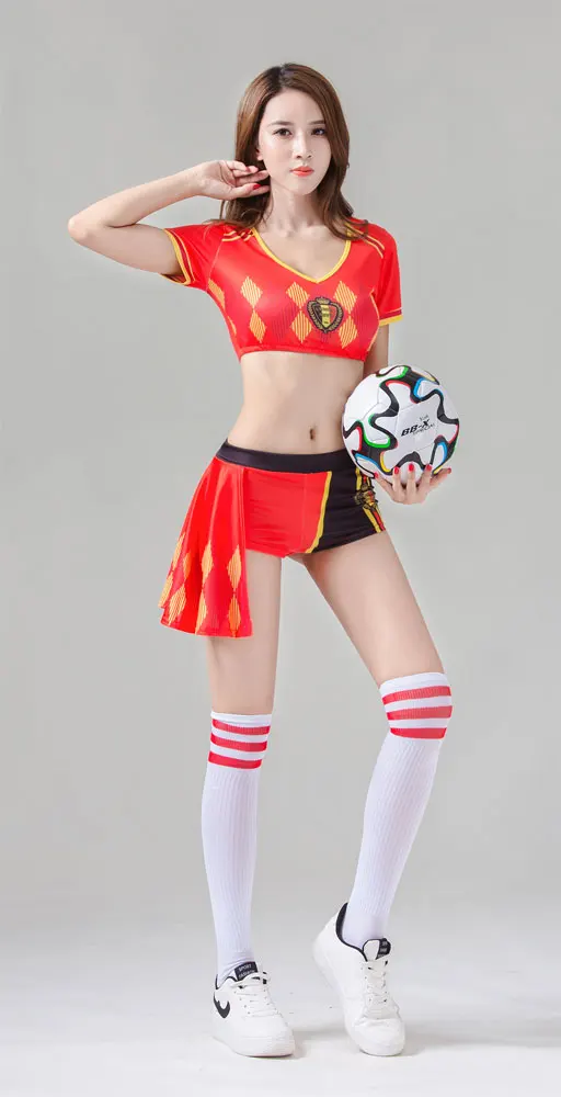 الداخلية مشغل المشجع لكرة القدم فتاة فستان حفلة تنكرية زي YZM1206