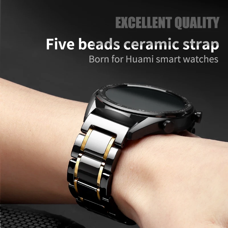 

20mm 22mm ceramic strap For AMAZFIT Pace watch /Amazfit Stratos 2 /Amazfit Bip Smart Watch ceramic strap High quality